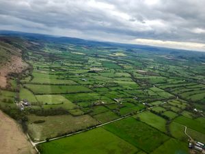 The view from a glider in flight