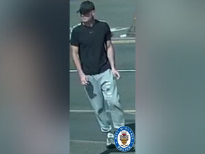 Supporting image for story: Image released of man suspected of stealing number plates in Oldbury
