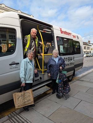 Residents using the new service last Tuesday