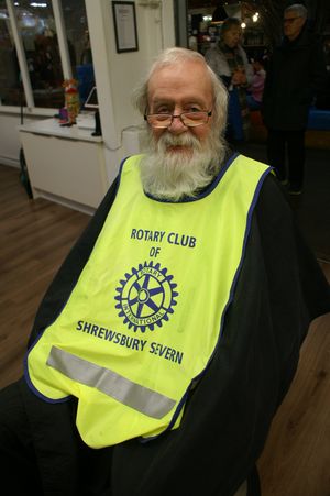 A Rotarian’s sponsored Santa beard shave will be donated towards the formation of a Rotaract club at Shrewsbury Colleges Group, it was announced today.
