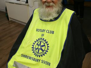 Supporting image for story: Veteran Rotarian shaves beard to support young members
