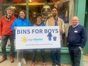 Volunteer Mike 'Mash' Aswell, CEO of Lingen Davies Naomi Atkin, Miranda Ashwell Lingen Davies LiveLife Lead, Danny Lloyd-Jones and Chair of Lingen Davies Board of Trustees Tim Cooper.
