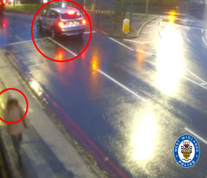Do you recognise the car or the person circled in this image? Police wish to talk to them following a crash in Solihull