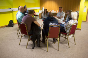 Rehearsal shots of cast for Reparation Island by the Driver Project and the Royal British Legion at the Birmingham Hippodrome