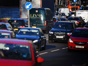 Supporting image for story: Shrewsbury A5 delays blamed on crash which damaged signal poles