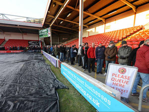 Supporting image for story: IN PICTURES: Walsall fans queue for Wembley