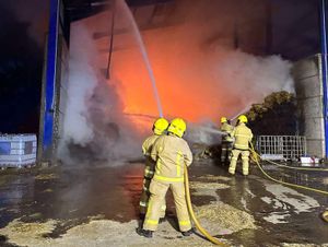 Supporting image for story: Fire crews from across the county rush to tackle barn fire near Newport