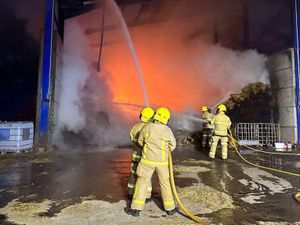 Supporting image for story: Fire crews from across the county rush to tackle barn fire near Newport