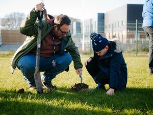 Supporting image for story: Special school growing for the future with tree planting event