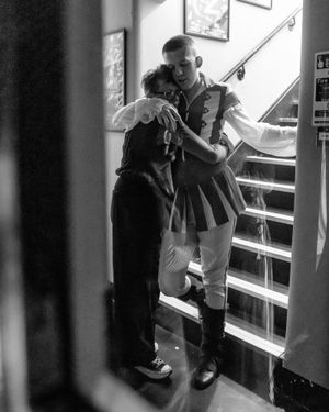 Fiona Whitehouse and Ben Simon-Wilson share a quiet moment. Photo: Danny Kaan