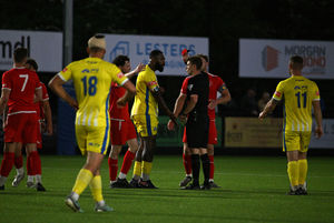 Darlaston Town's Alexander Fletcher was sent off. Picture: Staffordshire FA/Epic Action Imagery.