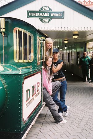 Atomic Kitten on the Polperro Express Steam Train in 2003