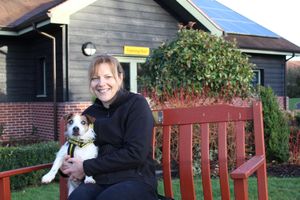 Tess with staff member Emma Cox