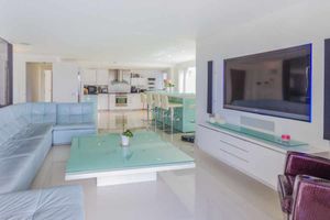 The futuristic and stylish £3,000 penthouse apartment, located on the tenth floor of Queen's College Chambers