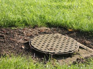 Supporting image for story: Traffic disrupted by collapsed manhole on Church Stretton main road