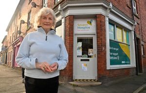 Barbara Frost who has been volunteering at the Severn Hospice charity shop in Craven Arms for around 20 years. Photo: Steve Leath