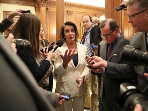 Supporting image for story: Nancy Pelosi stood for eight hours to tell the stories of immigrants in the US Congress