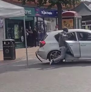 Go Go Go! Getaway driver speeds off from Bilston ram raid