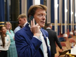 Reform UK deputy leader Richard Tice speaks on the phone during the count at Grimsby Town Hall, Lincolnshire, for the Greater Lincolnshire Mayor election.