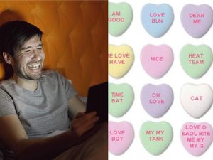 Supporting image for story: This research scientist’s algorithm-generated candy hearts will make you howl