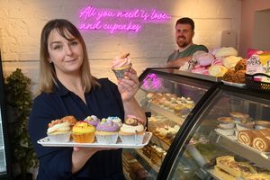 Crystal Owen and partner Pete McGleish at the new bakery
