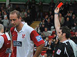 Kidderminster Harriers will be forced to wait to learn whether their appeal of Robbie Matthews' red card against Luton has been successful.