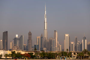 A view of the Dubai skyline. (Photo by FADEL SENNA/AFP via Getty Images)