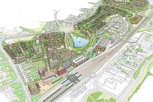 A potential layout of the Stafford Station Gateway development. Image courtesy of Stafford Borough Council.