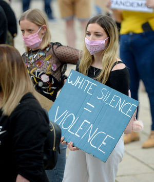 Young and old were present in solidarity