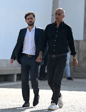 Manchester City and Portugal player Bernardo Silva arrives at the funeral of Diogo Jota and Andre Silva being held at Igreja Matriz de Gondomar in the town of Gondomar near Porto. The Liverpool and Portugal forward died along with his younger brother Andre Silva in the accident in Zamora on Thursday morning. Picture date: Saturday July 5, 2025. PA Photo. Photo credit should read: PA Wire.