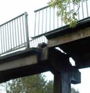 Supporting image for story: Bridge is closed after damage by digger