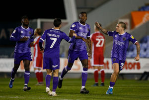 Beckles celebrates after equalising in the 64th minute. Photo: AMA
