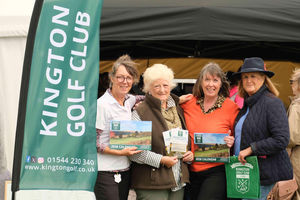 Kington Golf Club members Jane Cowles, Lizzie Bowen, Niki Scott and Liz Venables were at the show selling the 2026 centenary calendar and promoting the club. The calendar is available in local shops. Image by Andy Compton