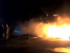 Supporting image for story: Police probe farm fire near Newport