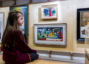 Alyssa Duffy, 10, from Our Lady & St. Joseph Catholic in Nuneaton as the tour starts