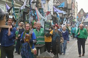 Shrewsbury river campaigners Up Sewage Creek hosting a family-friendly procession through the town on World Water Day