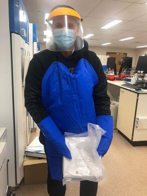 Christopher Simmonds, governance technical manager, with the vaccinations