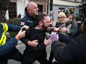 Supporting image for story: Police in Georgia break up Tbilisi protesters’ camp but they quickly return