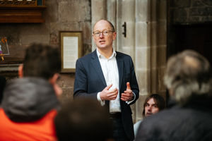 Shrewsbury's Dave Parry speaking at the Launch of Shrewsbury Movement Strategy 