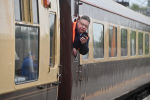 WALSALL COPYRIGHT NATIONAL WORLD STEVE LEATH 26/04/2025Pics at Walsall train station where the Northern Belle train was pulling in, picking up people to send them on a luxury trip to Carlisle. When they get up North the diesel trains are switched for a steam train.
