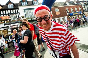 Supporting image for story: Former Mayor of Bridgnorth dresses up as Wally for Bridgnorth Walk