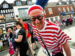 Supporting image for story: Former Mayor of Bridgnorth dresses up as Wally for Bridgnorth Walk