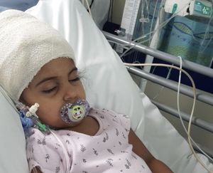 Amaya spent Christmas last year at Birmingham Children's Hospital