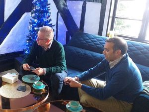 Supporting image for story: Political heavyweights visit Oswestry businesses during by-election campaigning