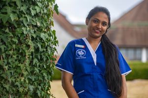 Shiny Skaria, 36, who works at Crosfield House, a 64-bed nursing home based in Rhayader