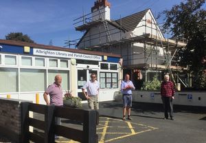 Representatives from Shropshire Council and Albrighton Parish Council who met to discuss the issue