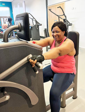 Denise Holmes in the new AI-powered EGYM at Portway. Picture: SLT