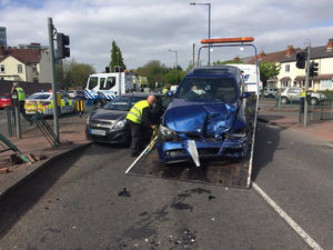 The road was cleared and back open by 5pm. Photo: @WednesfieldWMP