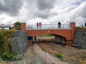 Supporting image for story: In pictures: New bridge opens as Shropshire canal restoration continues 