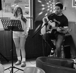 Evie and Jez at the Crown Inn Chasetown